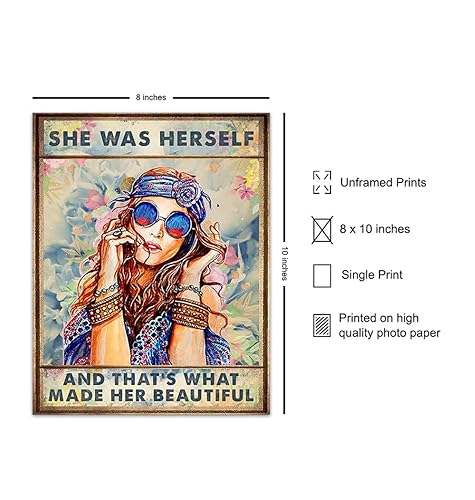 Miniatura 2 de Hippie Boho-chic Bedroom Decor Poster - Boho Hippy Positive Quotes Wall Art - Encouraging Inspirational Saying - Motivational poster decoration -