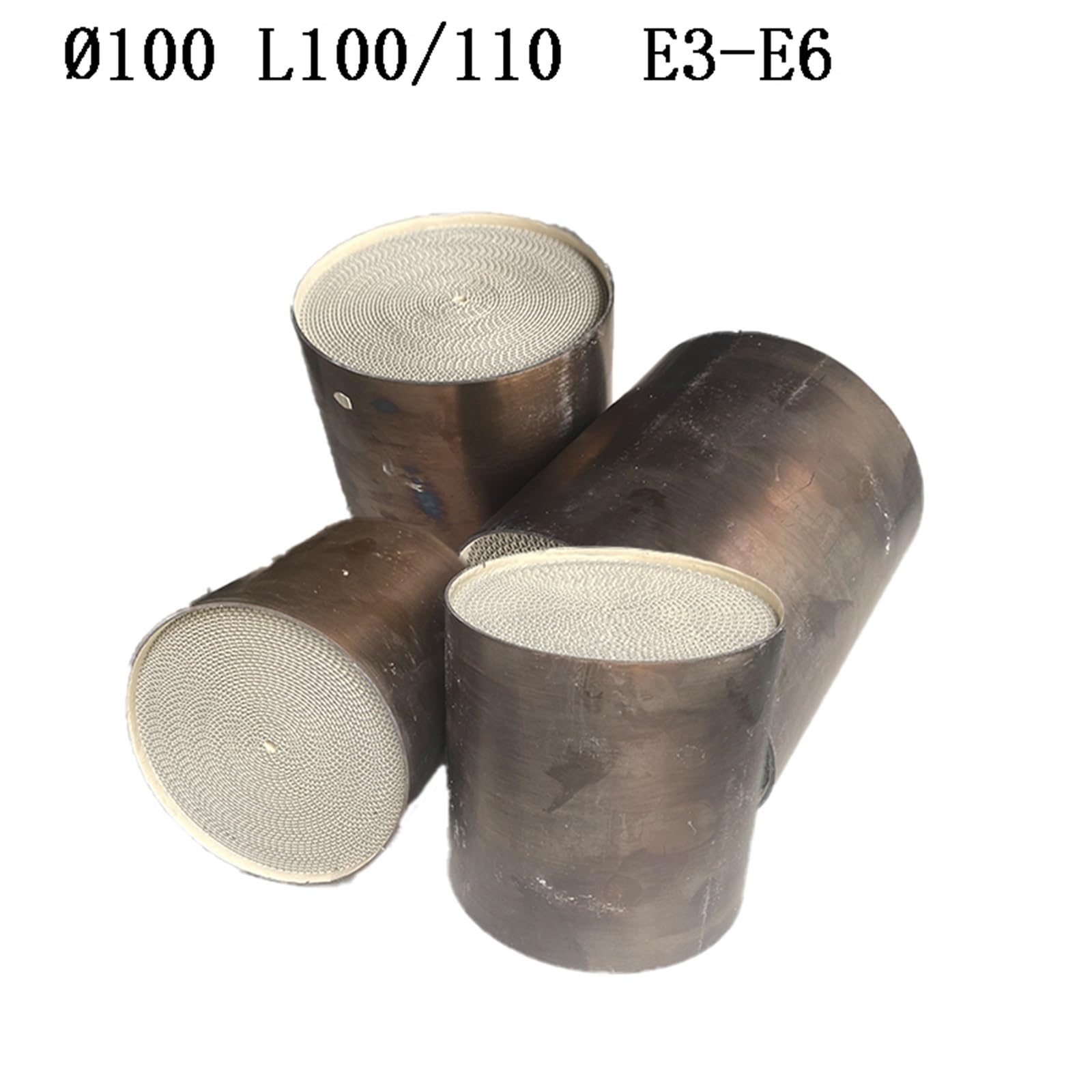 Catalizzatore Diameter 100mm Metal Core Catalytic Converter EURO 3 4 5 6 Platinum Rhodium Coating Efficiency For Vehicle Exhaust