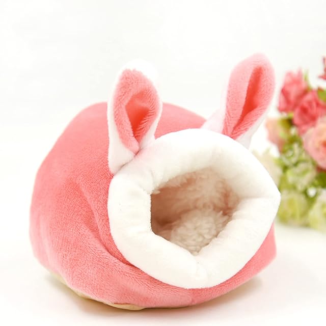 Foto 4 de 8 de Hamster Hamster Invierno Cálida Jaula Pequeña Mascota Cama Nido Cama para Cerdos Jaula Accesorios