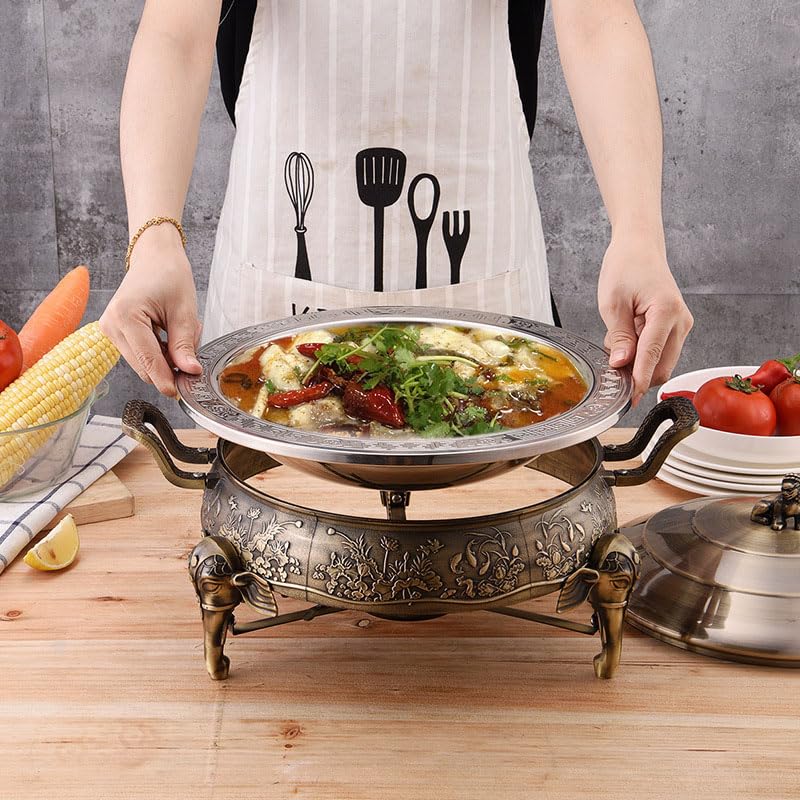 Scaldabiberon con contenitore per alimenti e carburante, perfetto per buffet di catering e sala da pranzo