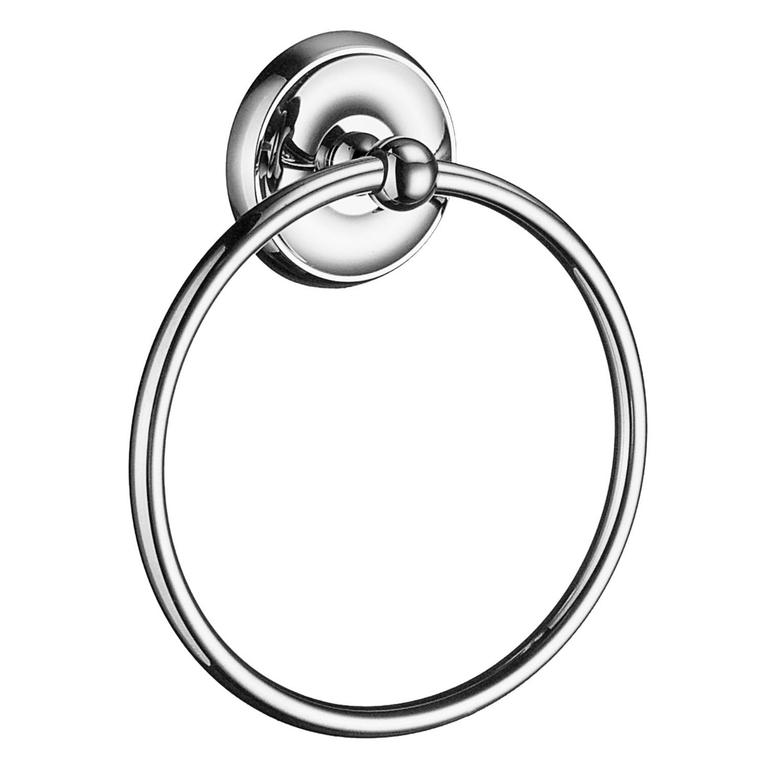 Smedbo "Villa" Towel Ring, Polished Chrome, Silver, 4.1 x 15.5 x 19.6 cm