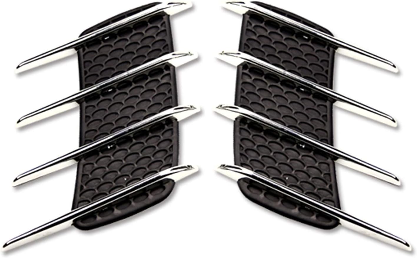 Hood Scoops Car Air Flow Vent, Pair of Car Exterior Hood Side Air Intake Flow Vent Shark Gills Outlet Decorative Trim Sticker，3 Models (Color : Style 3)