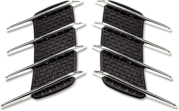 Hood Scoops Car Hood Air Vents,Car Exterior Hood Side Air Intake Flow Vent Shark Gills Outlet Decorative Trim Sticker