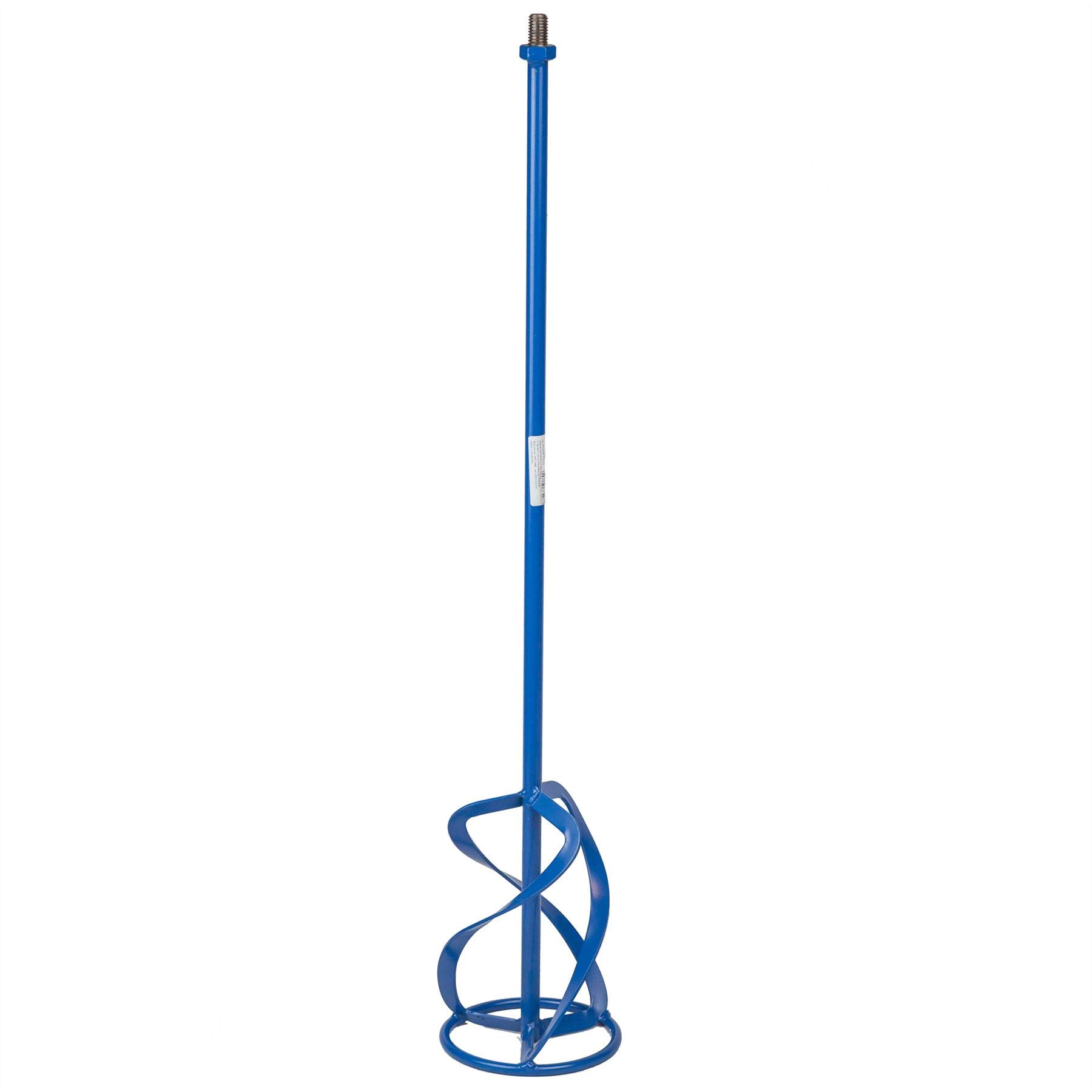 Toolty Profesional Mixing Paddle - M14 Thread - Painted Mixer, Whisk, Stirrer - Positive 3-Blade - for Plaster, Gypsum, Adheives, Concrete, Cement, Glue, Paint, DIY (120 x 750 M14)