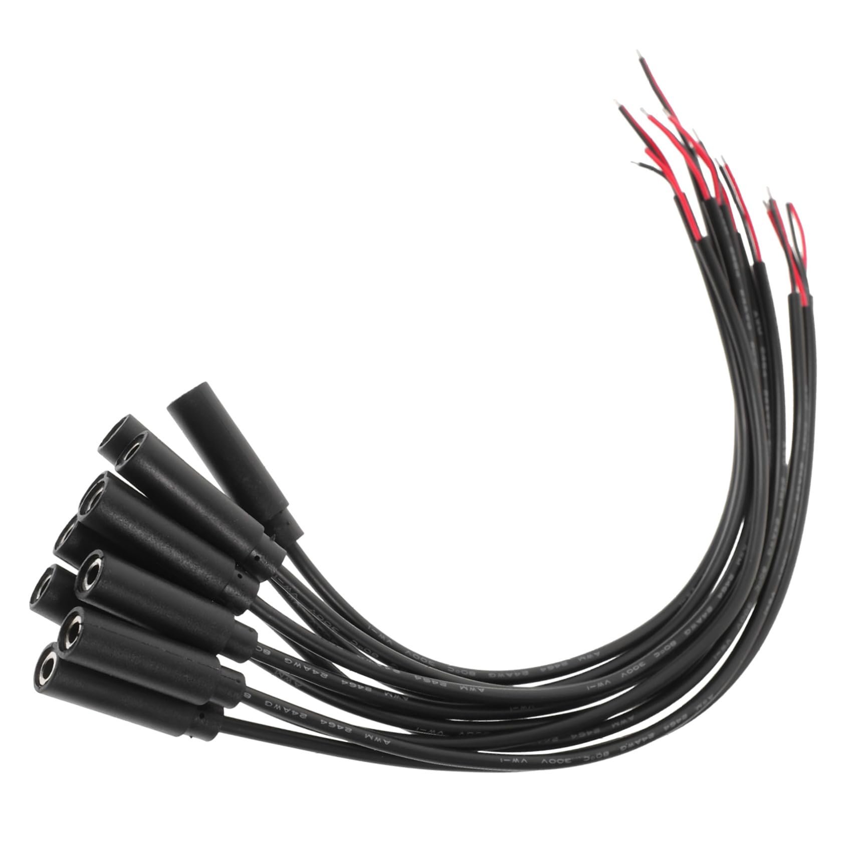 Operitacx 50 Pièces Câble Audio Mono à Fil Lot de Connecteurs Femelles pour Réparation de Casque Écouteurs et Haut Parleurs Noir