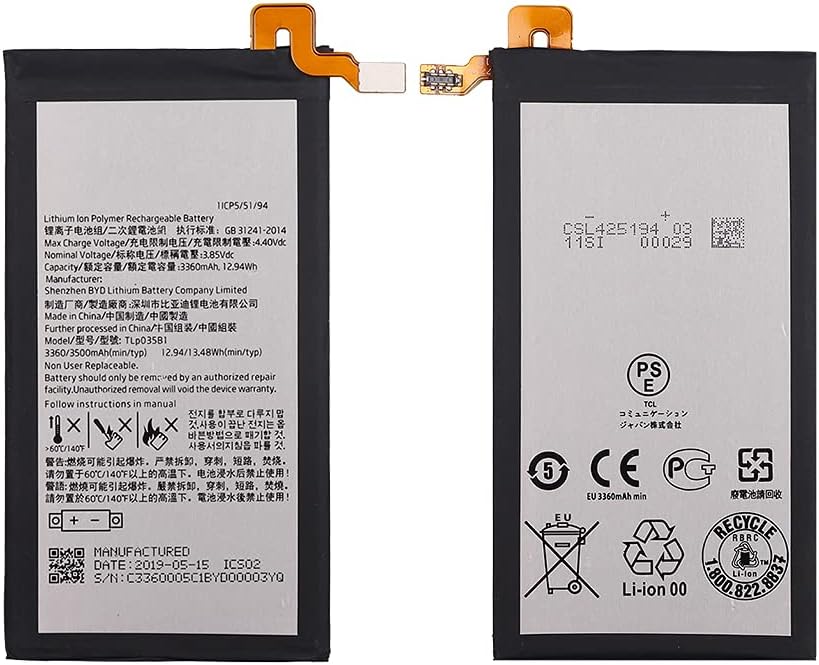 Replacement Battery Compatible with TLP035B1 BlackBerry Key2 Key 2 Two (BBF100-1 / BBF100-2) with Toolkit
