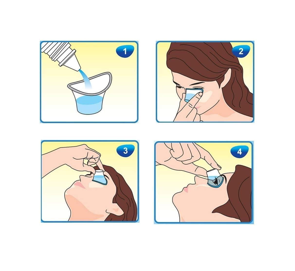Dharvya -Eye Wash Cup Transparent (Pack of 4) | Non-Toxic Plastic Eye Rinse Cup for Eye Cleaning & Care 1
