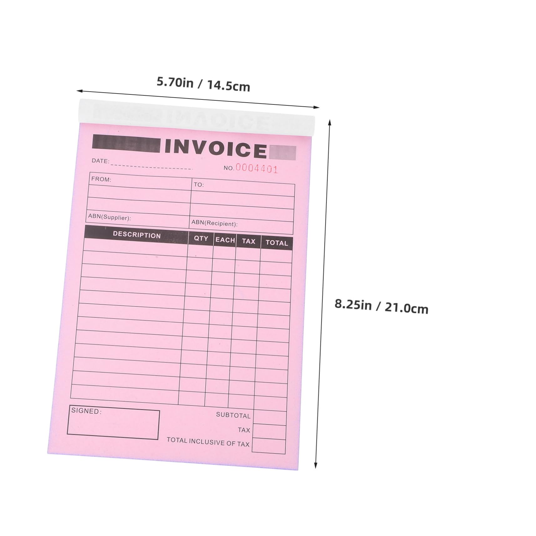 Carnet de Factures Tripartite 2 Pièces en Papier pour Reçus et Commandes | Dos Rigide Inclus, Usage Polyvalent, Factures Nettes et Professionnelles pour Restaurants et Ateliers