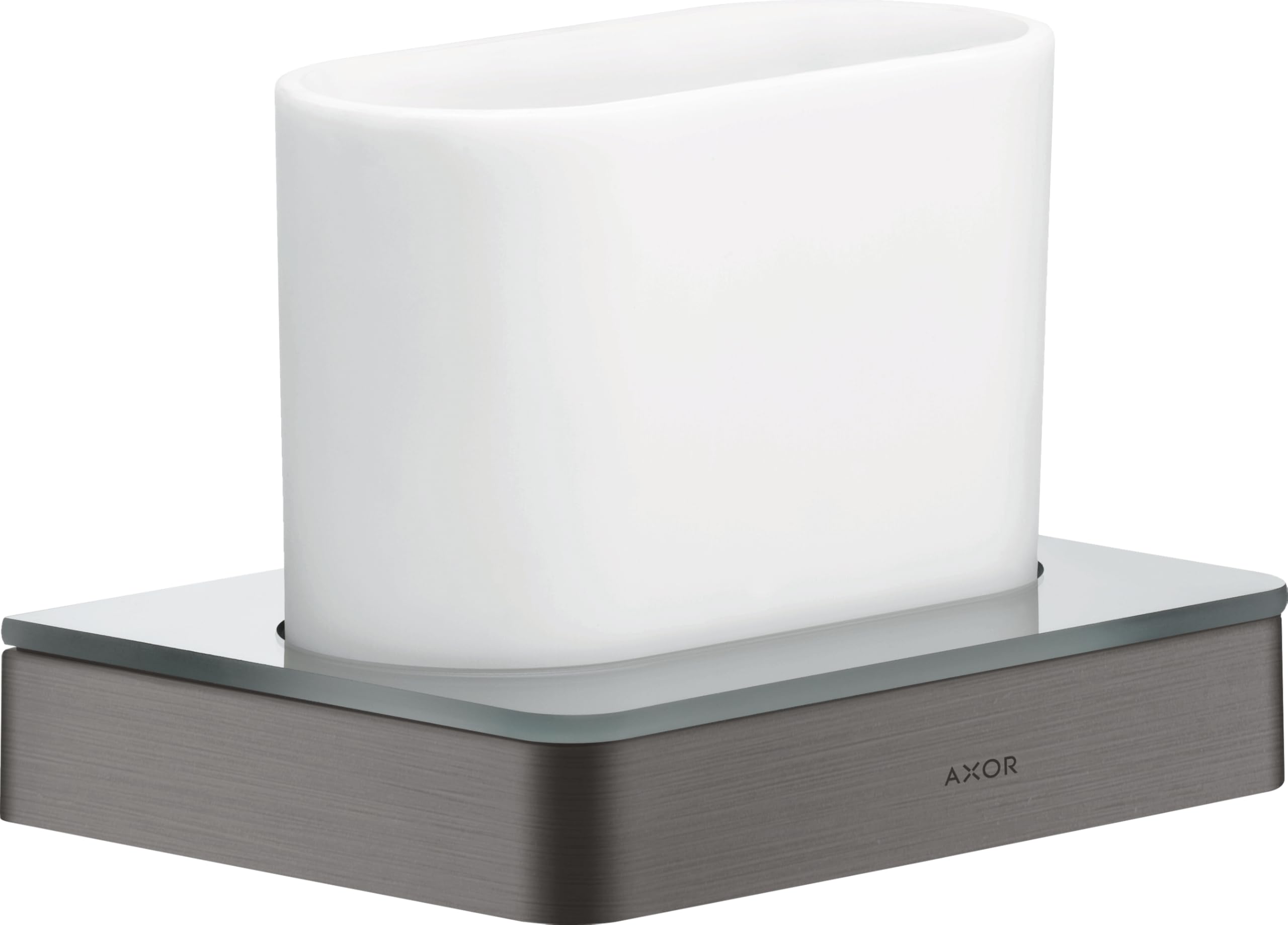 hansgrohe AXOR Universal Accesorios vaso cepillo de dientes, 42834340, Color: Brushed Black Chrome