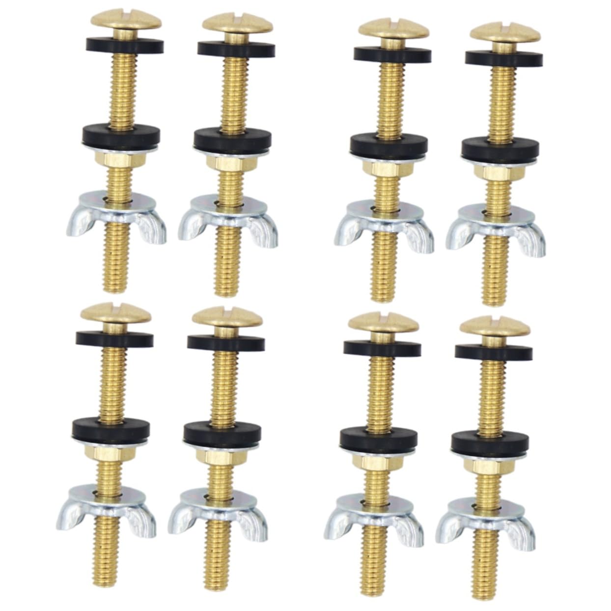 Tornillos de asiento de inodoro para eliminar la inestabilidad de tanques estándar, 8 piezas