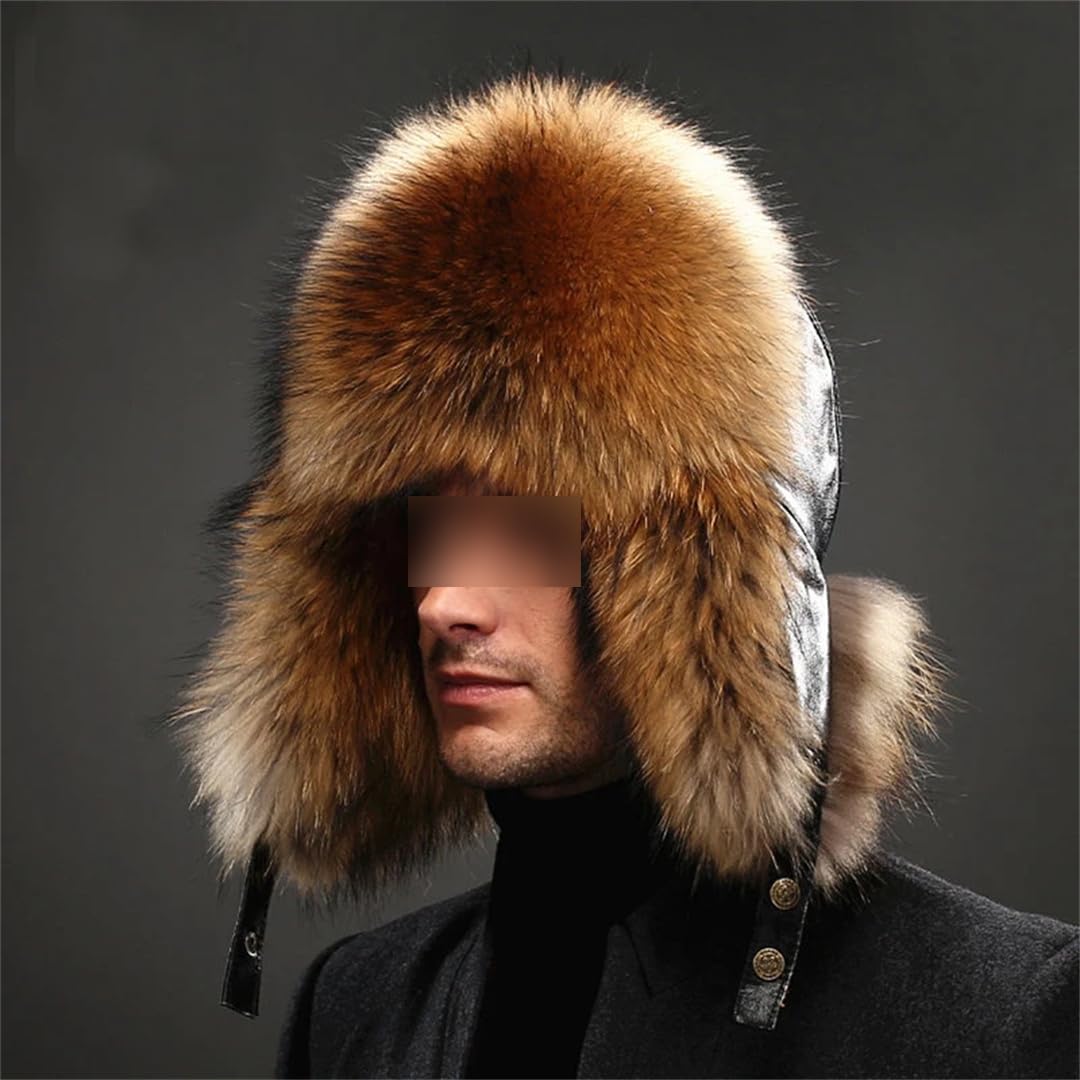 Inverno Uomo Faux Peloso Cappello Fluffy Outdoor Caldo Neve Peloso Cappelli Outdoor Freddo Cappelli