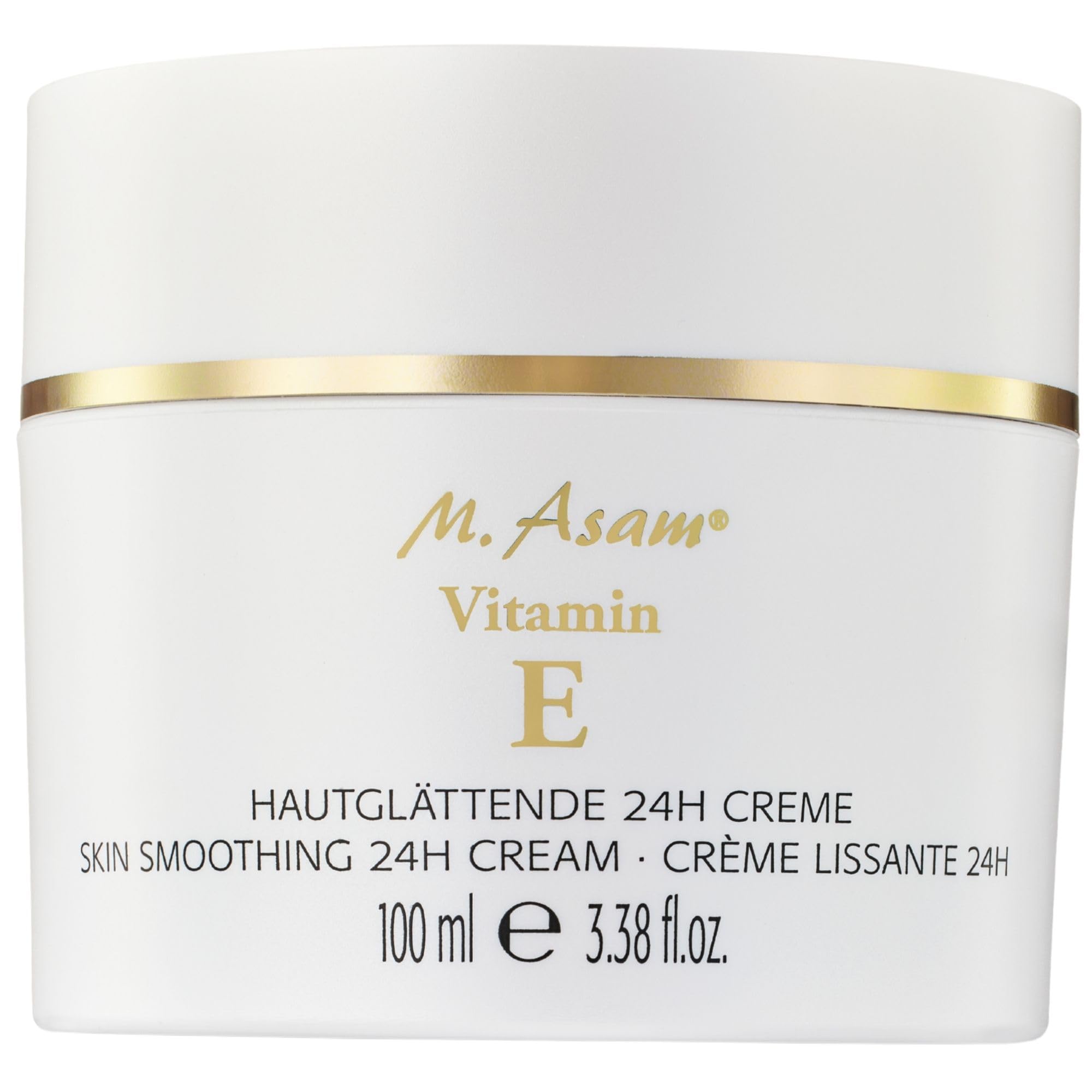 M. Asam VITAMIN E Hautglättende 24h Creme (100 ml) – Reichhaltige Gesichtscreme Mit Hochkonzentriertem Vitamin E, Glättet Sichtbar Die Haut Und Spendet Intensive Feuchtigkeit Tag Und Nacht