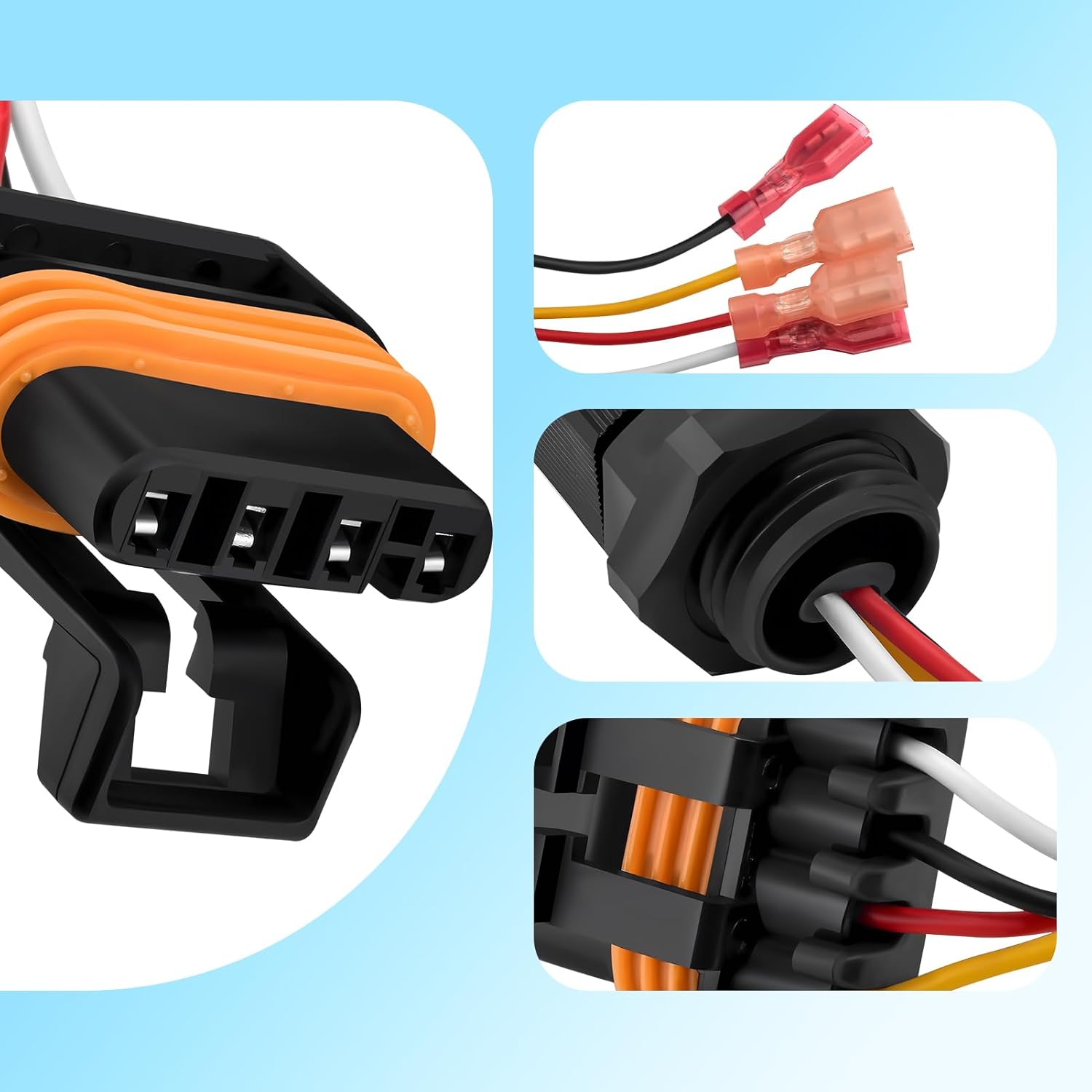 Pedal Box Wiring Harness 48V Compatible with EZGO Electric PDS Golf Cart 2000-2022 Replaces 6811 BP-6811 25879G05 25879-G05