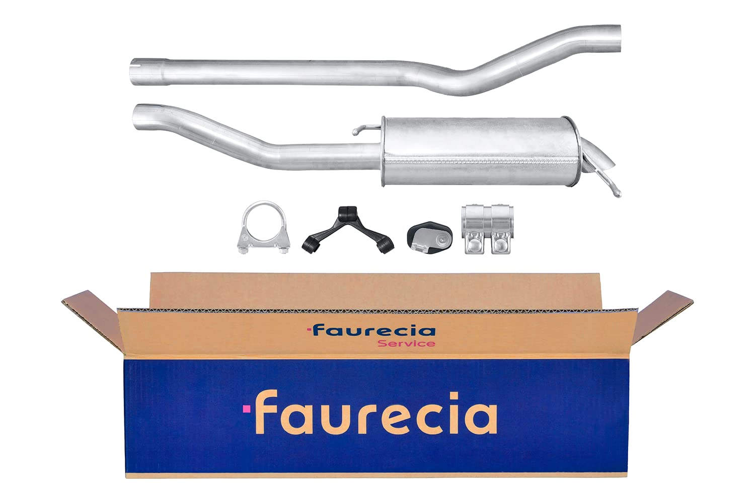 HELLA 8LD 366 036-731 Tłumik końcowy - Easy2Fit® Kit - z tyłu - dwuczęściowy - Komplet z elementami do montażu