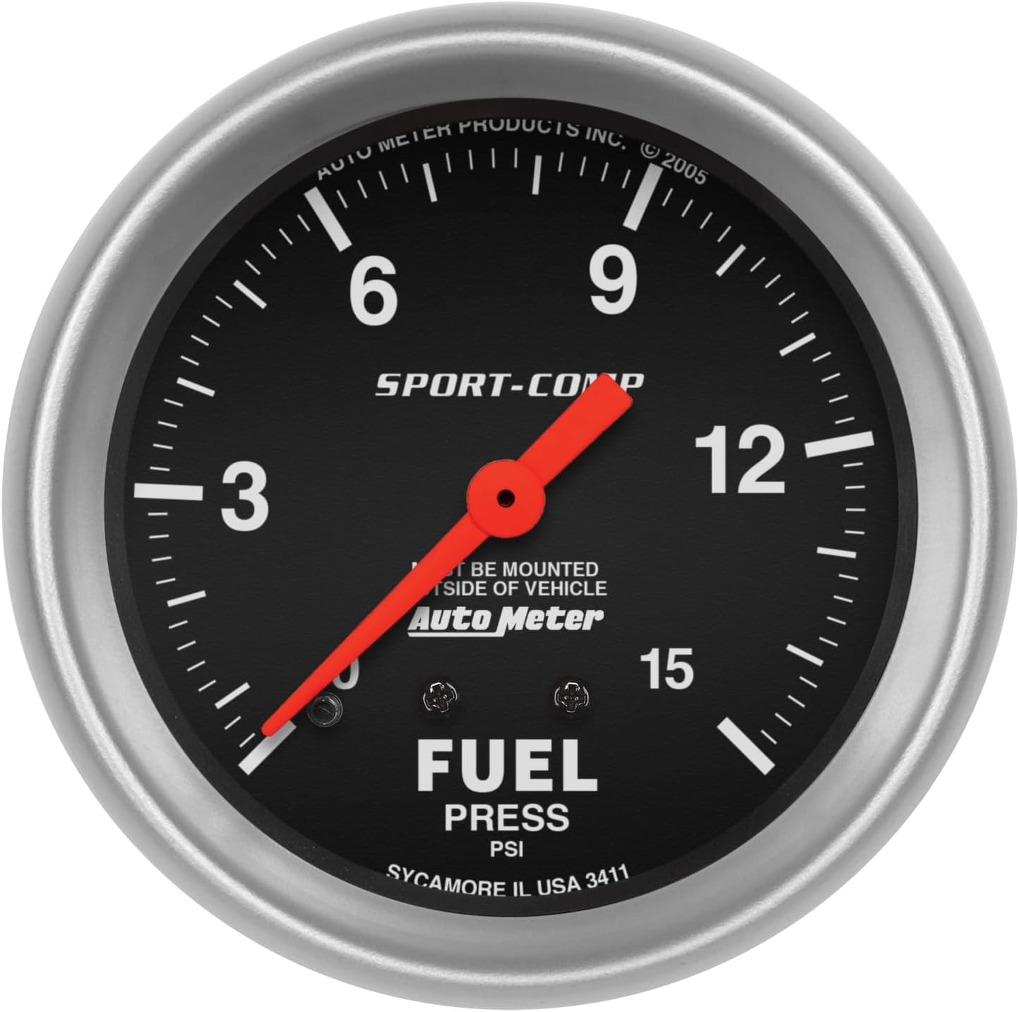 AN Threaded Fuel Gauge Auto Meter 4412 Ultra-Lite Mechanical Fuel - View #8