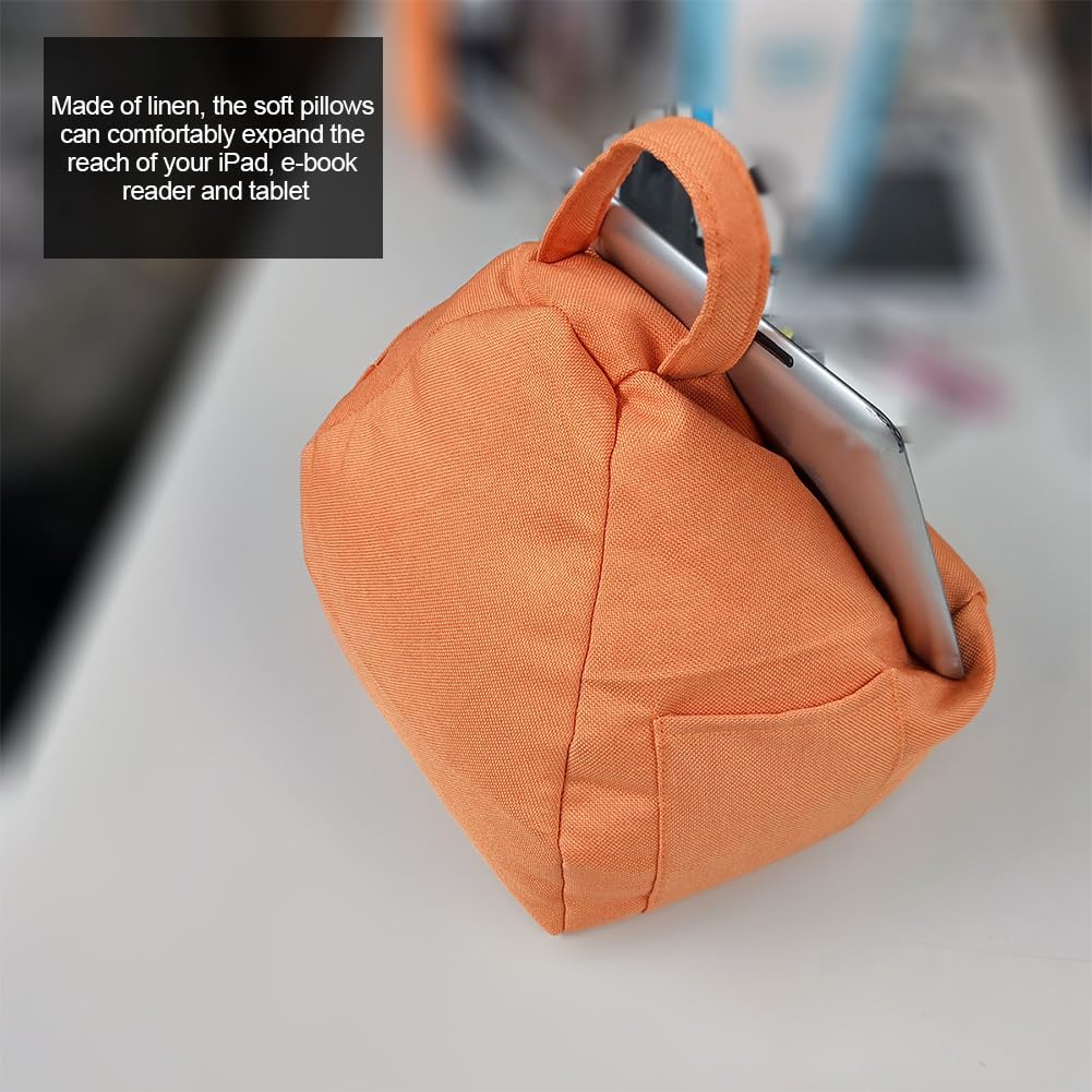 Generico Soporte para tablet - de lectura de 9 pulgadas | Porta tablet de lino: suave soporte de saco cónico con bolsillos laterales para teléfonos, libros y portátiles, ideal para el hogar, la