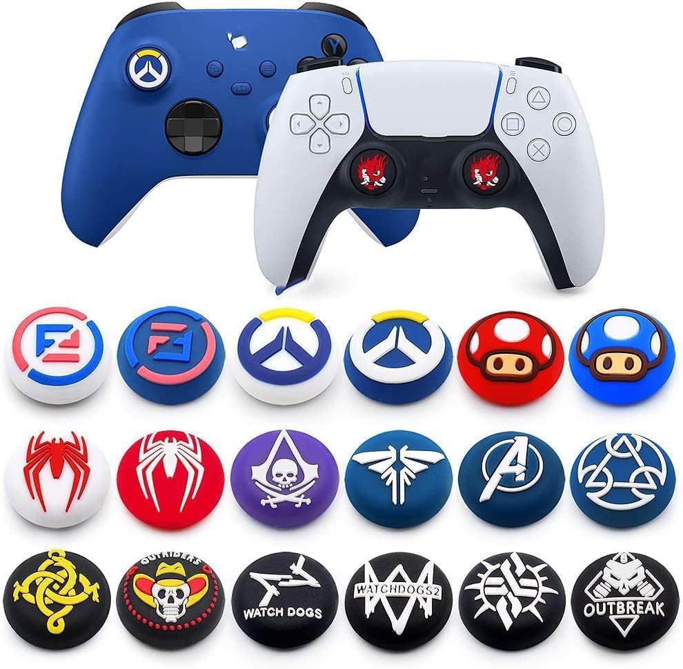 2 tapas de silicona para palanca de mando de pulgar para PS5, PS4, PS3, Xbox 360, Xbox One, Xbox One X Elite (Color 9)