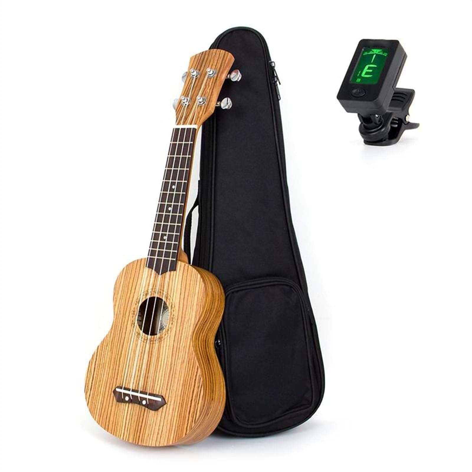 Ukulele Strumento Musicale Chitarra A 4 Corde Ukulele In Legno Zebrano Da 21 Pollici Con Borsa Per Ukulele E Accordatore