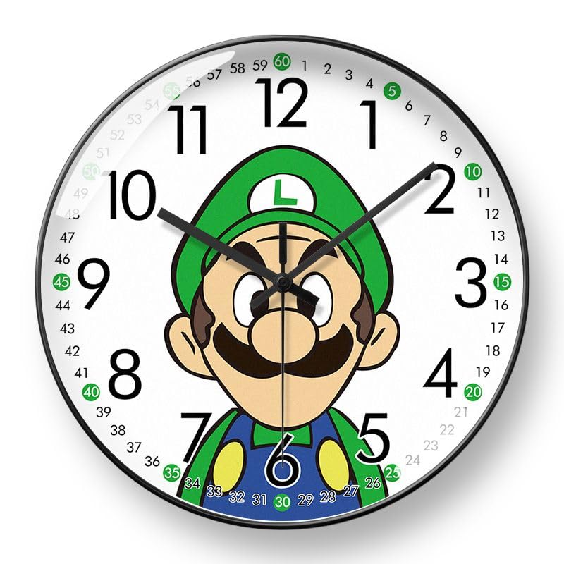 激レア　スーパーマリオ　掛け時計　マリオ　クロック　ブラック　インテリア Amazon.co.jp: Raineed スーパーマリオ壁掛け時計 壁掛け時計
