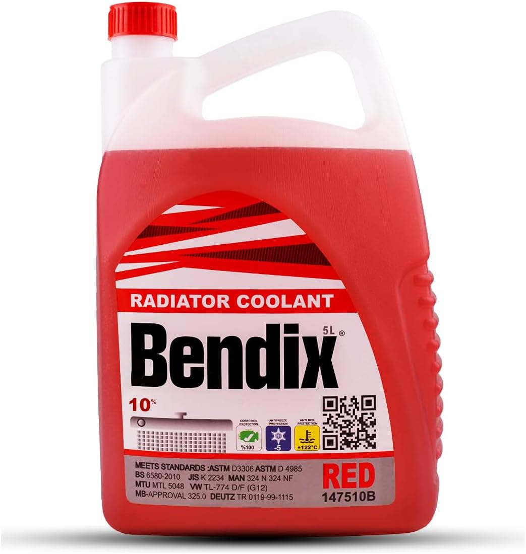 Radiator Cooling Water Red Concentration 10 Bendix Red AntiFreeze Coolant 5L Buy Online