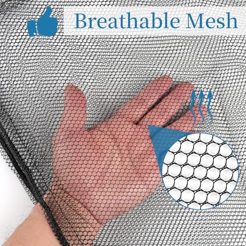 6 Pcs Mesh Bags Drawstring, 14x17 Inch with Lock, Multipurpose Storage Bags for Gym, Balls, Beach, Laundry (Black)4