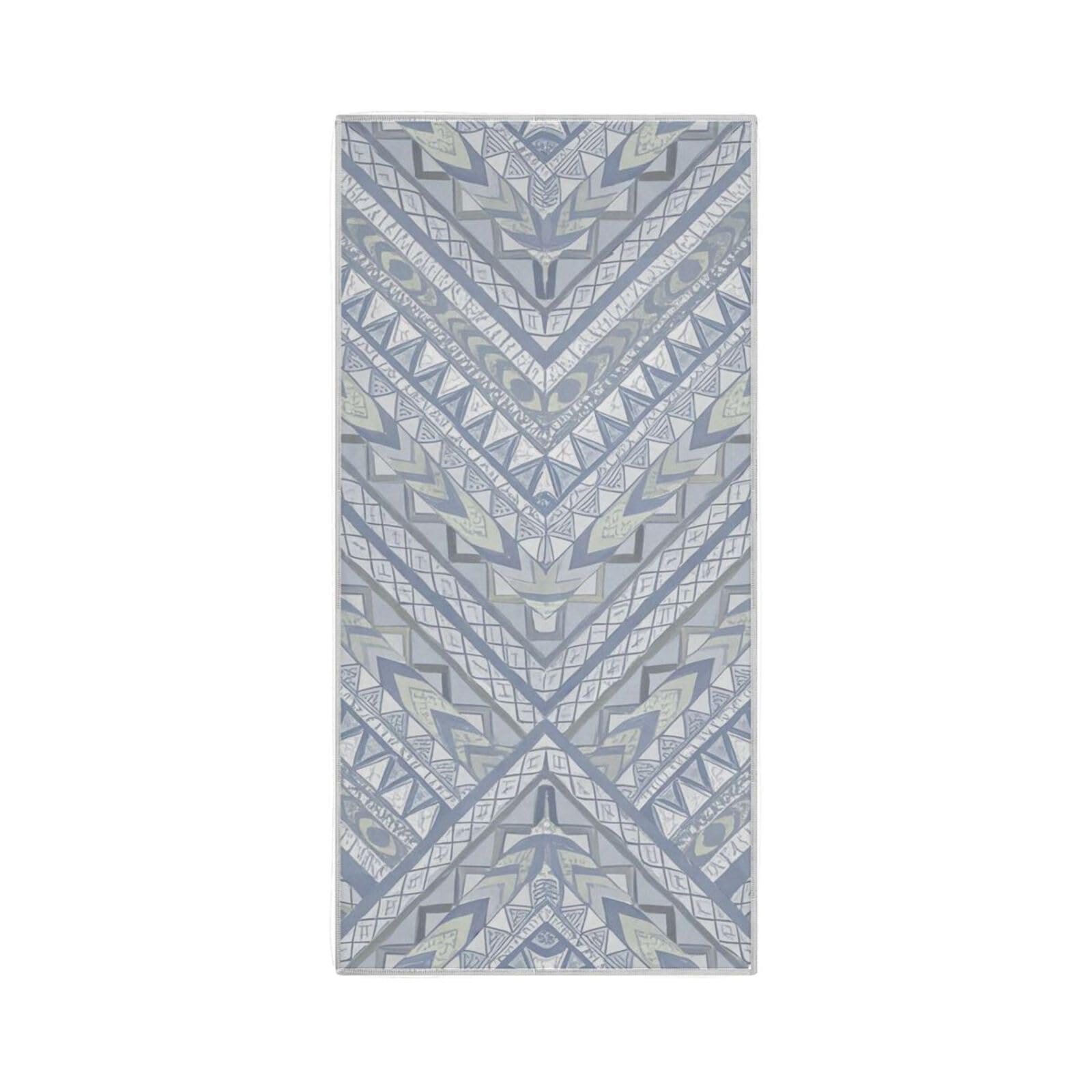 Yoogain Boho Blue Gray Irregular Stripes Microfiber spa Towels Quick Drying Hand Towel washcloths Gym Towels White Sports Towel 30