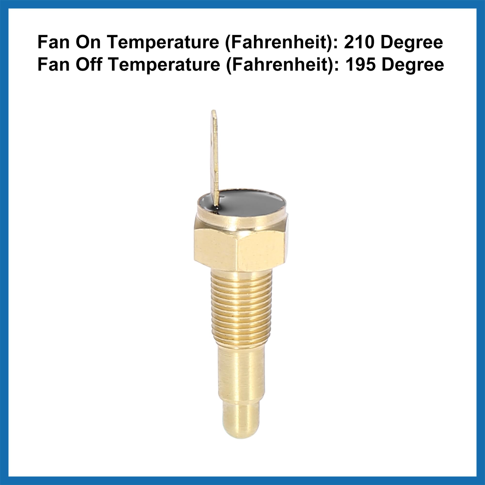 ABSOPRO Radiatore Ventola Termostato Interruttore 1/8" NPT 210° acceso 195° spento