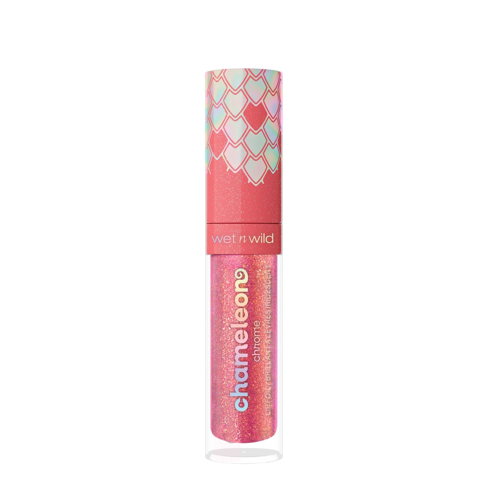Wet n Wild Chameleon Chrome Lip Foil, Wyrazisty Błyszczyk do Ust z Odbijającym Światło Mieniącym Się Wykończeniem dla Wielowymiarowego Połysku, Nieklejąca, Gładka Formuła, Moonshift Bloom