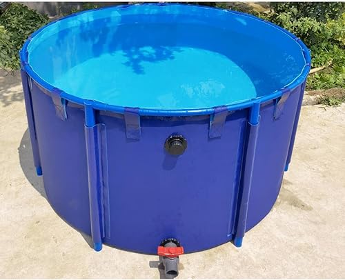 Piscina sobre el suelo, estanque de peces circular engrosamiento, piscina grande, plegable, al aire libre, para cultivo Koi, riego agrícola, tanque
