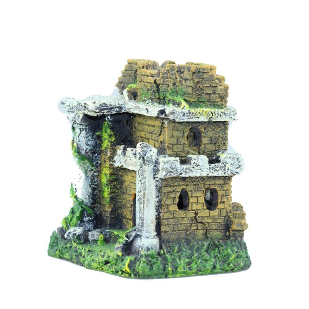 Decorazione dell'acquario Decorazione dell'acquario Decorazione Ornamenti del Piccolo Castello Acquario paesaggistico Rifugio for Pesci e gamberetti Acquario Decorazione paesaggistica
