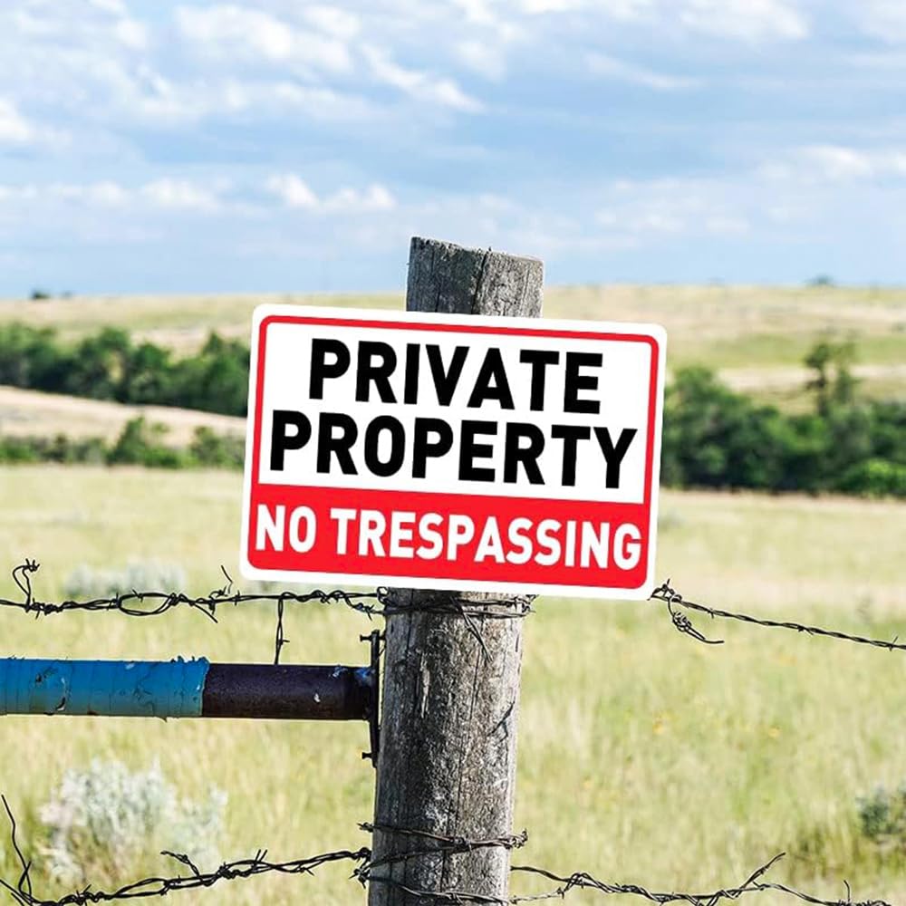 Sarini 2 cartelli di proprietà privata,cartelli Riflettenti in Alluminio per Esterni,cartelli in Metallo Resistenti alle intemperie per Una Maggiore Sicurezza della proprietà