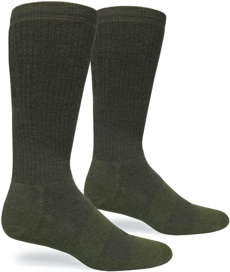 Covert Threads Desert Boot Socks for Men - Long Military Boot Sock - Thick Wool Mens Work Sock
