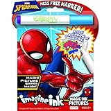 Disney Marvel Spider-Man 24-Page Imagine Ink Magic Ink Coloring Book with 1 Mess Free Marker, 40923 Bendon