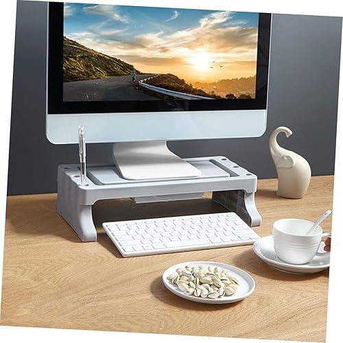 Miniatura 4 de GLEAVI 1 unidad elevador de almacenamiento elevador para portátil, estante elevado multifuncional para oficina y hogar, organizador de escritorio