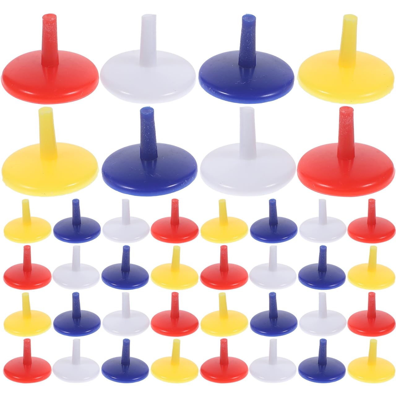 BESPORTBLE Marcadores De Pelota De Golf Redondos De Plástico 0.71 Pulgadas 50 Piezas Colores Variados Accesorios para Marcar Posición Exacta En Campo De Golf