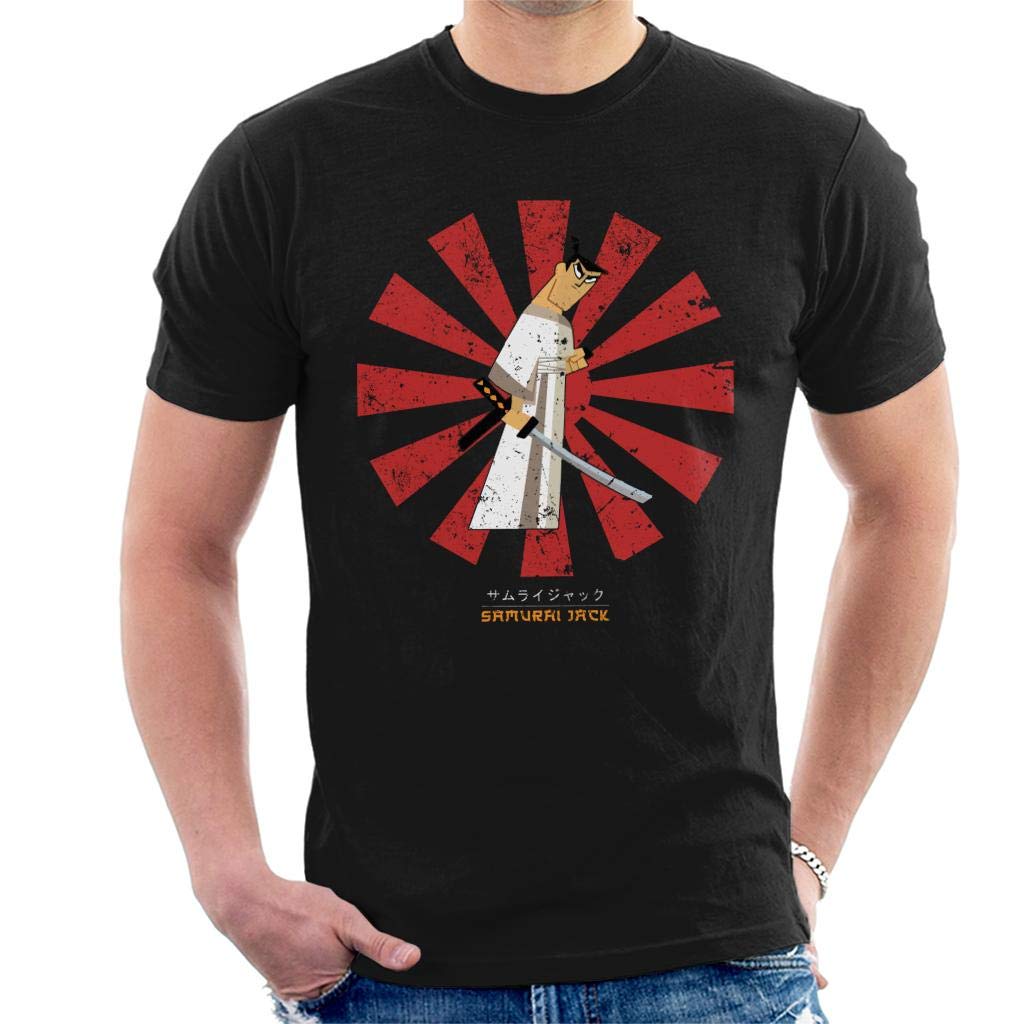 Cloud City 7 Men's Black Samurai Jack Retro Japanese T-Shirt