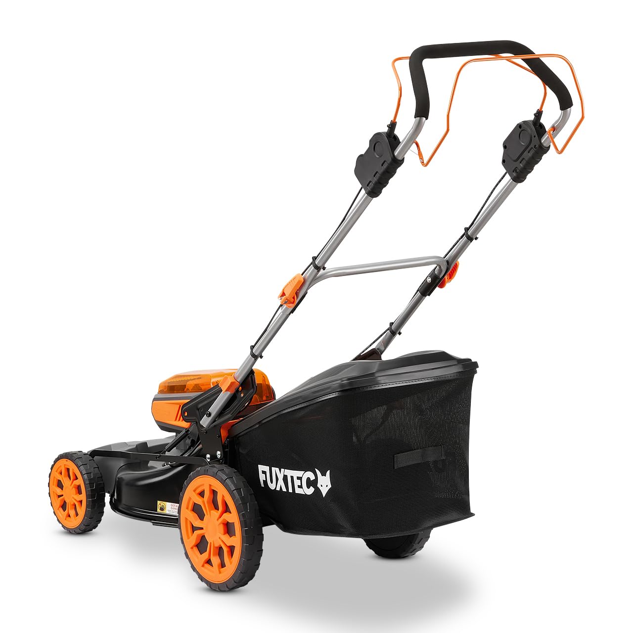 FUXTEC 40V Akku Rasenmäher FX-E2RM46PROSET • 2X 5Ah Akku und Schnellladegerät • Rasenmäher mit variablem Antrieb • 46 cm • Schnitthöhe 25-100 mm • Mulchfunktion • 50L Fangkorb