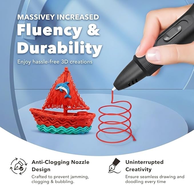 Lápiz 3D con Pantalla LCD, Temperatura Ajustable, Compatible PLA/ABS miniatura 2