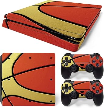 Vinyl Skin Sticker Decal Cover for Sony PlayStation 4 Slim PS4 S Console Basketball