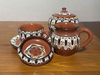 ブルガリア陶器　トロヤン焼　青釉内花柄　壁掛けデザイン　大皿　アンティーク ブルガリア陶器 トロヤン焼 青釉内花柄 壁掛けデザイン 大皿