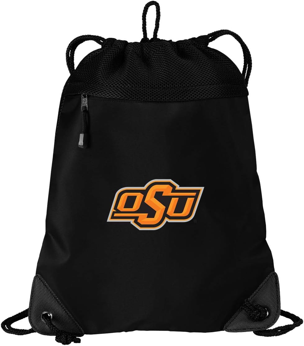 Broad Bay Oklahoma State Cowboys Drawstring Bag OSU Logo Cinch Pack Backpack MESH & MICROFIBER