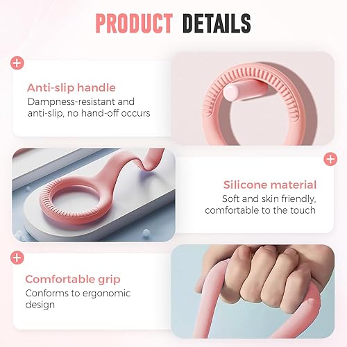 Miniatura 3 de Bandas de resistencia, 2025 nueva figura 8 bandas de ejercicio para mujeres y hombres, bandas de ejercicio de goma con asas para brazos, espalda,