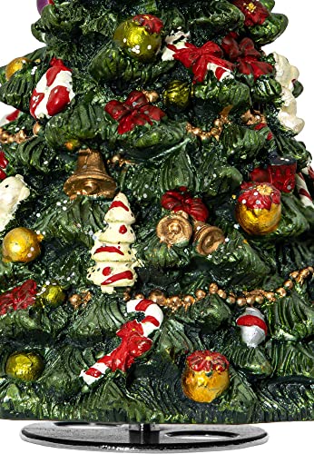 SIKORA SD10 Spieldose Spieluhr für Weihnachten Geschmückter Weihnachtsbaum Melodie O Tannenbaum, Farbe:grün