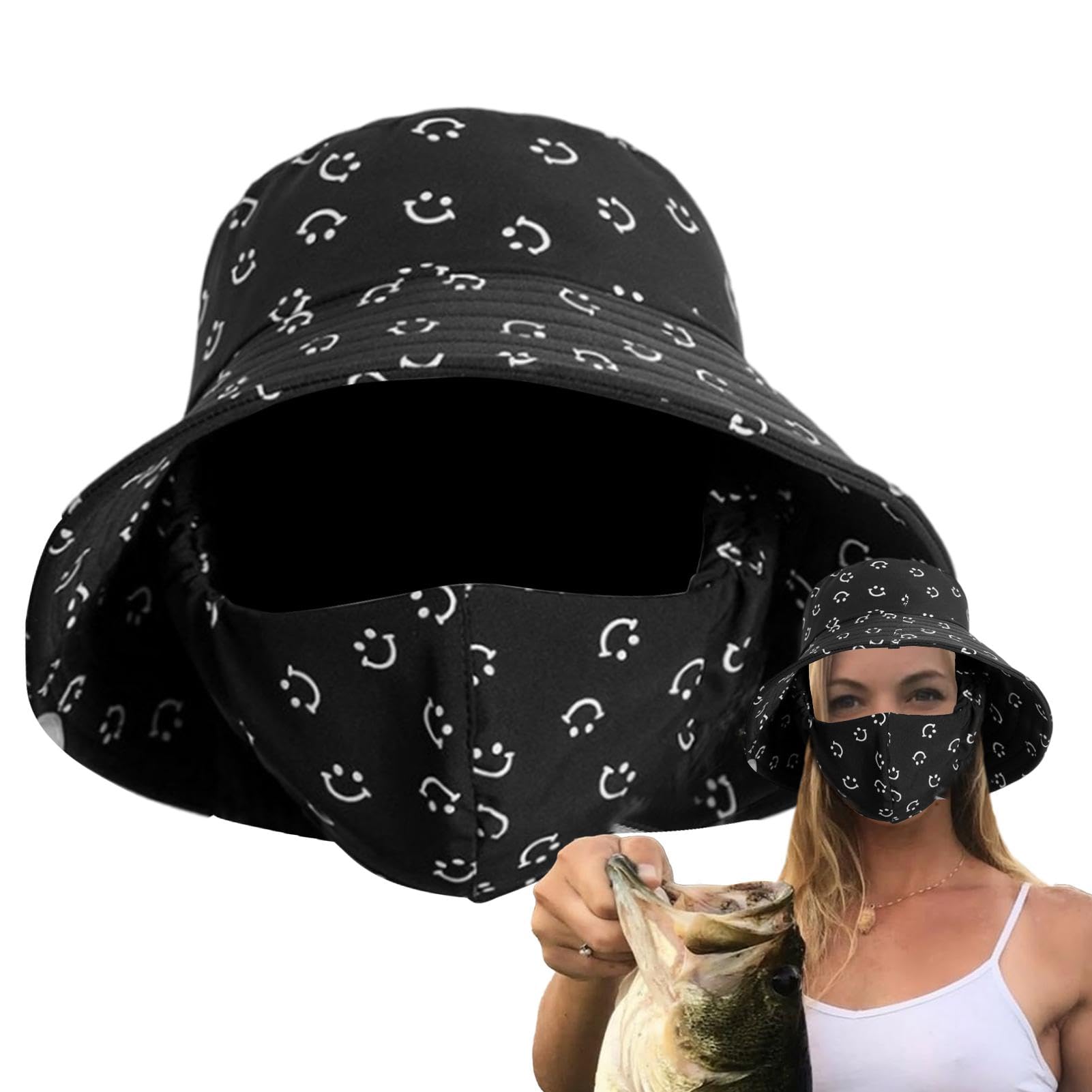 Pxcewdcx Sun Hat with Face for Women, Outdoor Bucket Hat, Fishing Sun Hats  Outdoor Bucket Hat Women Face Shield, Fashionable Fishing Hat
