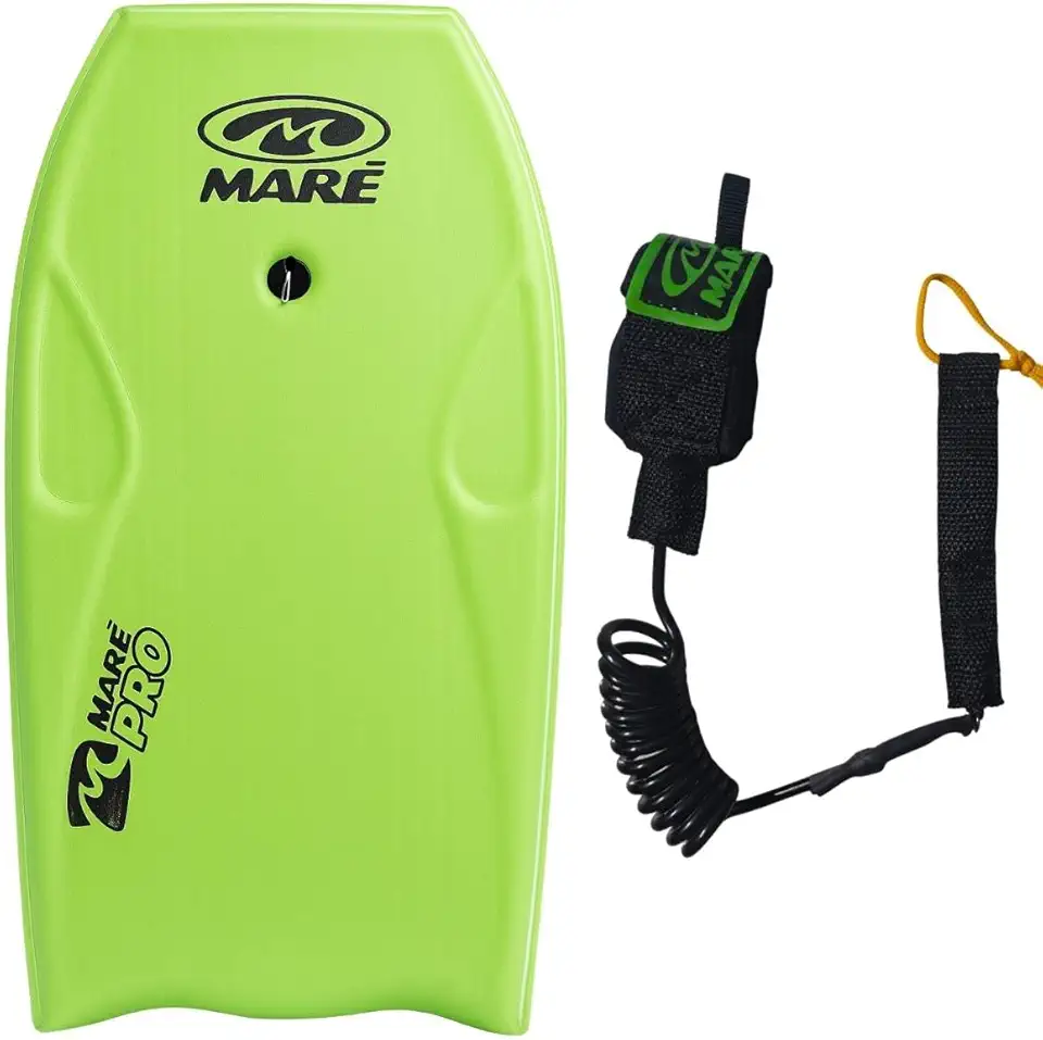 Kit Prancha Bodyboard Semi Profissional Maré Pro 39' e Fundo Rigido com Leash Maré