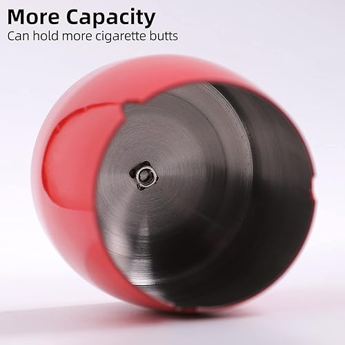 Miniatura 58 de Cenicero con tapa para cigarrillos, de acero inoxidable, sin humo, sin olor, resistente al viento, ceniceros para el hogar, oficina, mesa, exterior