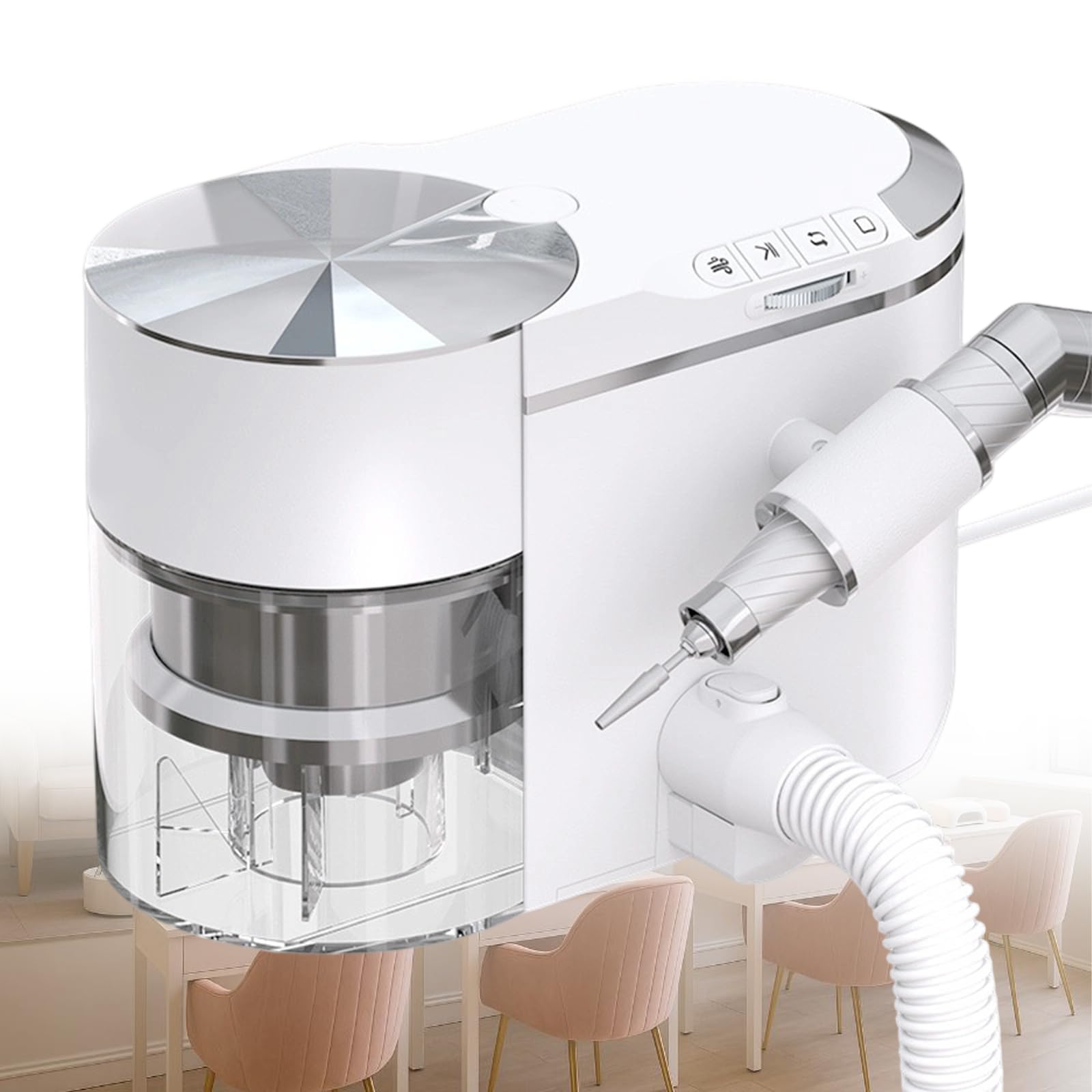 Colector de polvo para uñas, 200 W de potencia de succión para manicura