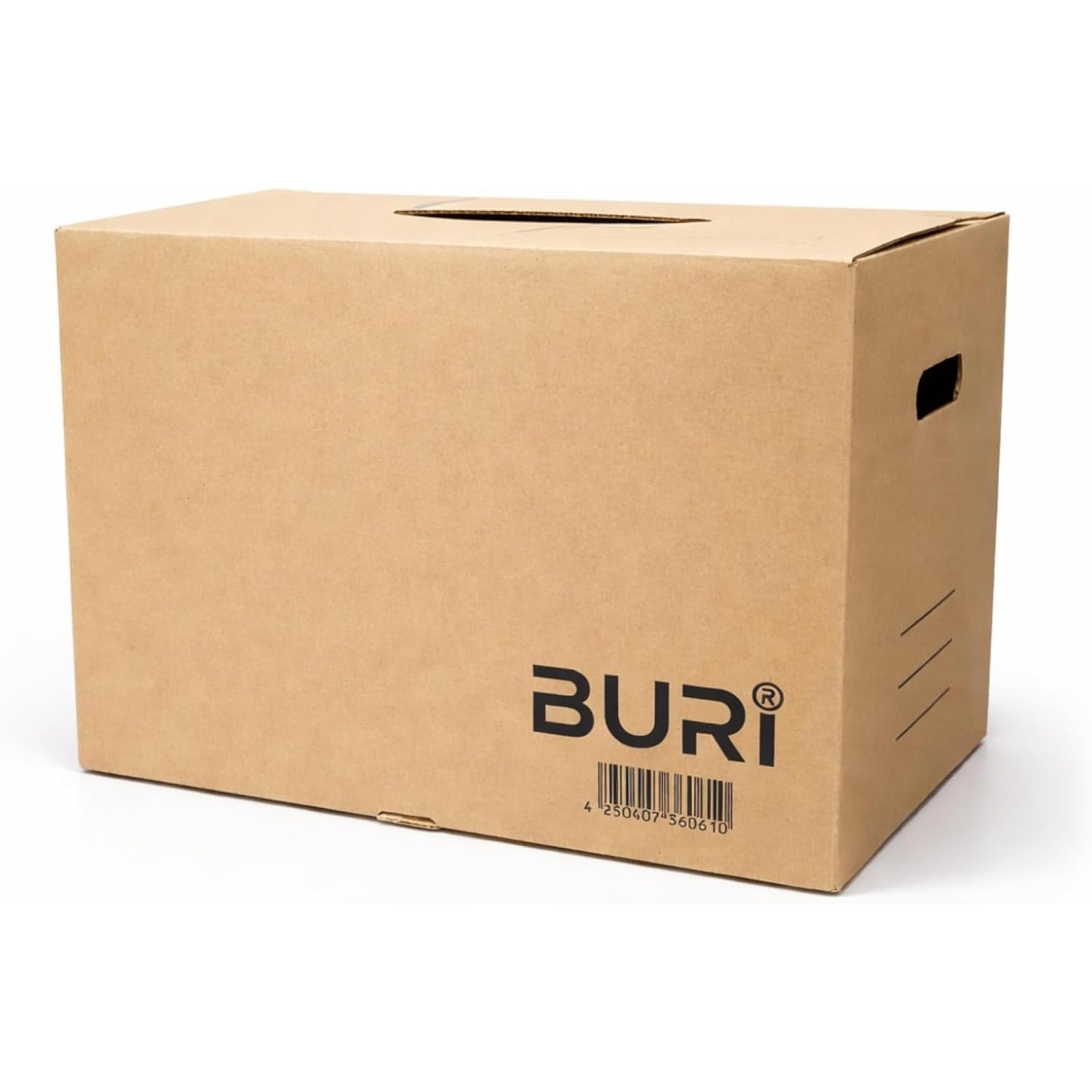 BURI Cartone archivio | Cartone portadocumenti per 5 grandi cartelle A4 | Set da 20 | Cartone archivio stabile in cartone ondulato da chiudere, scatola portadocumenti con manici per ufficio magazzino