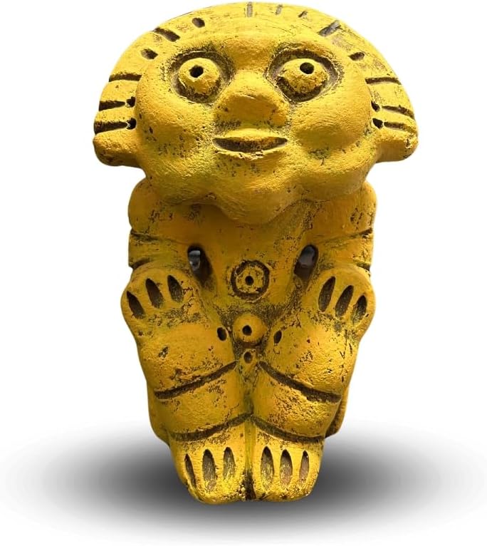 Sun God Figurine - Handmade Taino Sculpture - Authentic Indigenous Art and Mythology Decor - Taino Sun Deity Statue (Standard 6"x4")