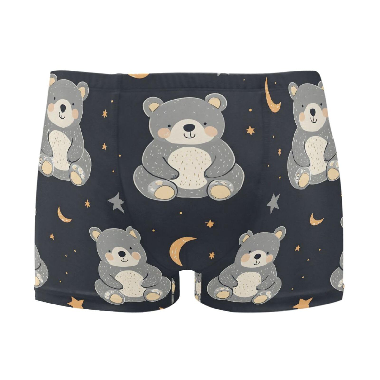 UMIRIKO Cute Bears Moons Stars Men's Swim Trunk Square Leg Swimsuit Swimwear Swim Briefs for Men 2XL 202b8821